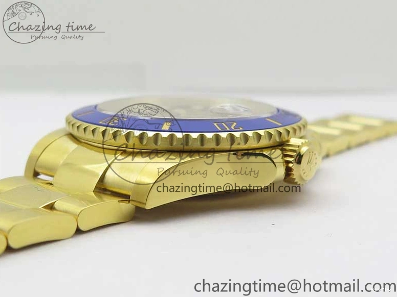 MiroTime 1223 Unisex Submariner 41mm 126618 LB YG EWF Blue Dial on YG Bracelet A 2615